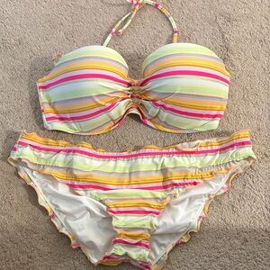 Victoria's Secret Multicolor Striped Bra